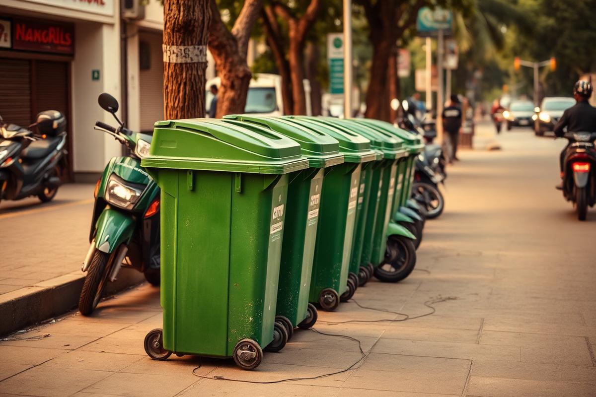 City gets new garbage bins, citizens immediately turn them into parking markers